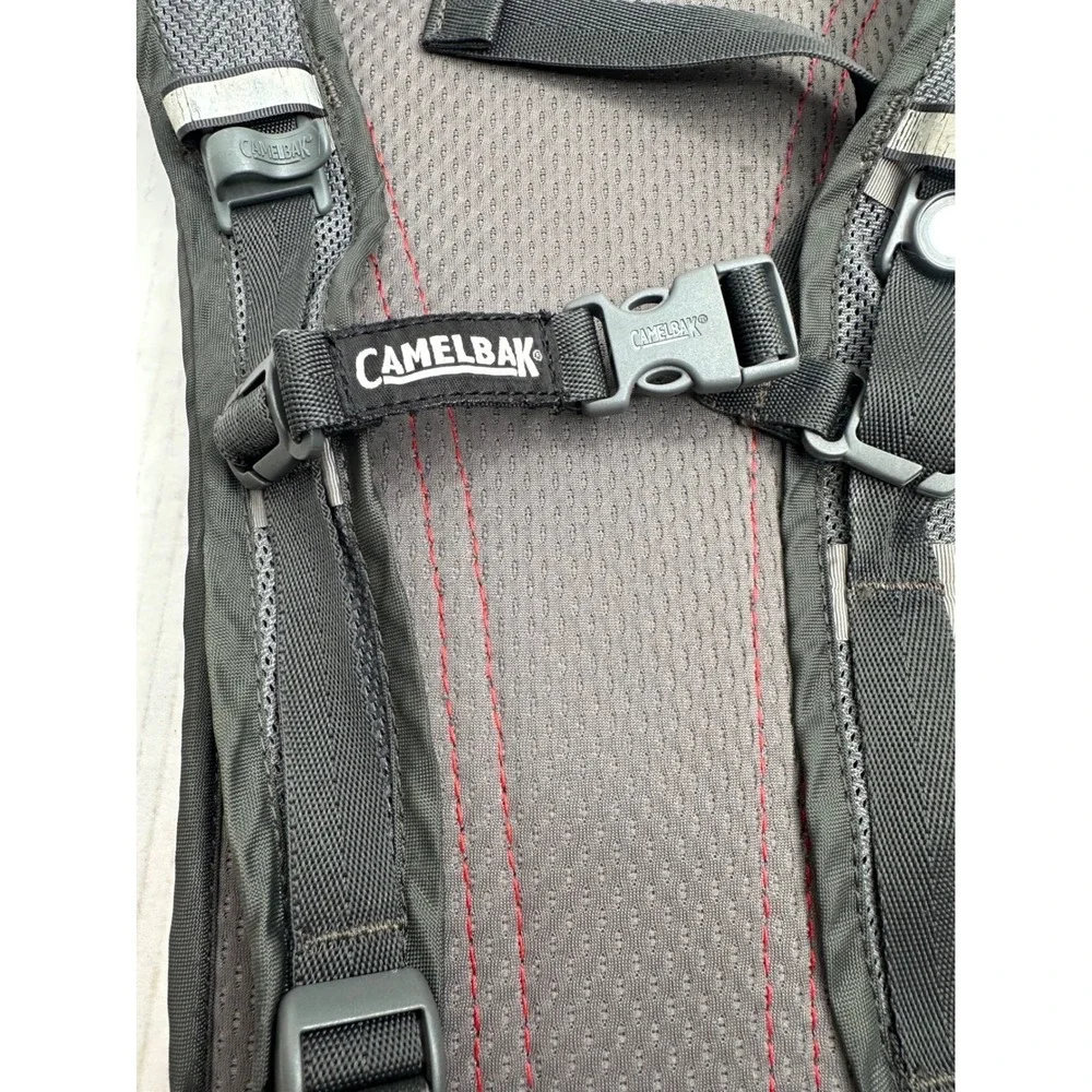 CamelBak Classic Hydration Pack Red Black Hiking Biking Backpack Reflective
